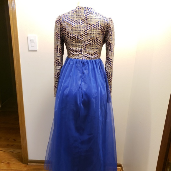 Modest Blue Long Dress - Picture 2 of 4